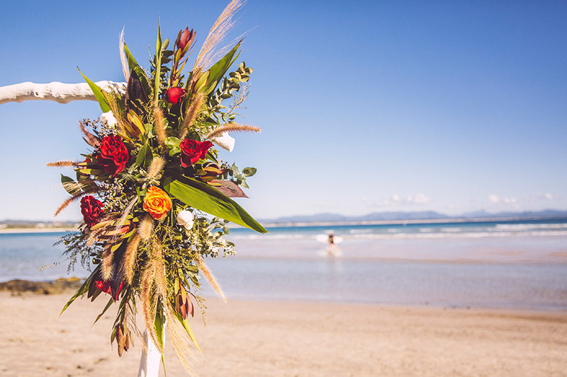 The Pass Wedding - Byron Bay Elopement - Wedding Flowers 