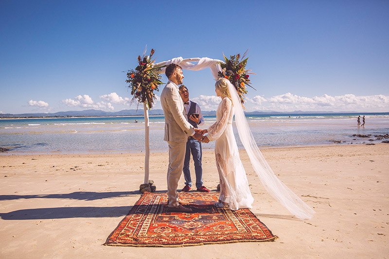 Hitched In Paradise Elopement - Byron Bay Beach Wedding 
